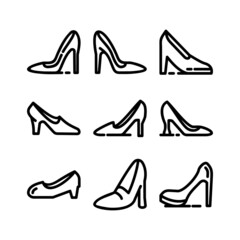 high heels icon or logo isolated sign symbol vector illustration - high quality black style vector icons
