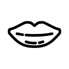 lips icon or logo isolated sign symbol vector illustration - high quality black style vector icons
