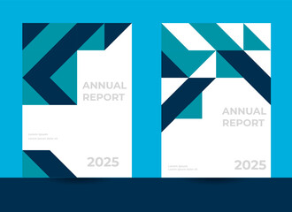 annual report cover design, company profile cover design, geometric cover design