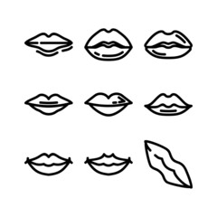 lips icon or logo isolated sign symbol vector illustration - high quality black style vector icons
