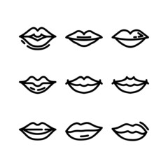 lips icon or logo isolated sign symbol vector illustration - high quality black style vector icons
