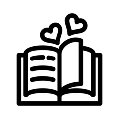 love book icon or logo isolated sign symbol vector illustration - high quality black style vector icons
