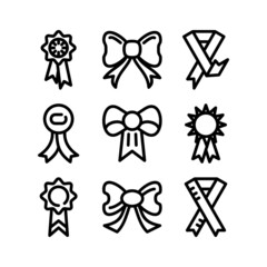 ribbon icon or logo isolated sign symbol vector illustration - high quality black style vector icons
