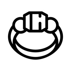 rings icon or logo isolated sign symbol vector illustration - high quality black style vector icons
