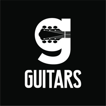 Guitars G logo vector image