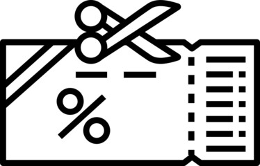 Coupon icon. Supermarket concept icon style