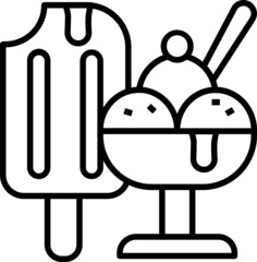 Ice cream icon. Supermarket concept icon style