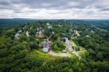 Fototapeta na wymiar Aerial Landscape of Pompton Lakes New Jersey 