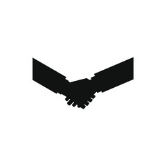 black handshake vector image