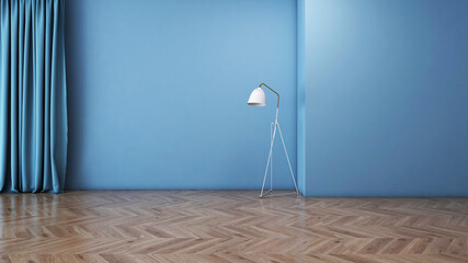 Empty room with Wall Background. 3D illustration, 3D rendering	
