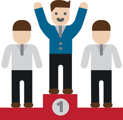 Winner icon. Business motivation concept icon style