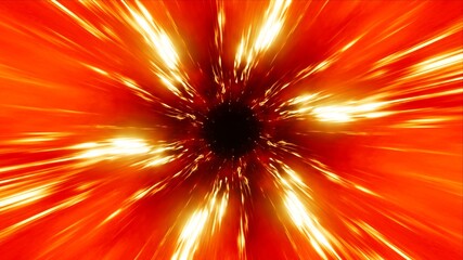 Gold Light Streak in the Red Mist