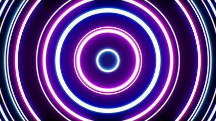Multi Neon Circle Light Background