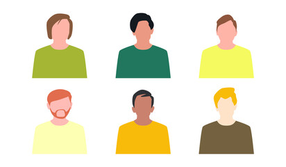 Set of avatar character for online course meeting