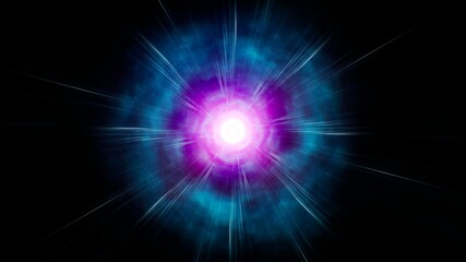 Shining Neon Energy Star Background