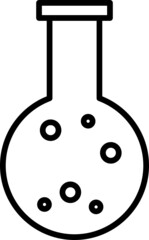 Chemical beaker icon. Science concept icon style