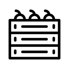 fruit crate icon or logo isolated sign symbol vector illustration - high quality black style vector icons
