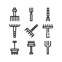 gardening fork icon or logo isolated sign symbol vector illustration - high quality black style vector icons
