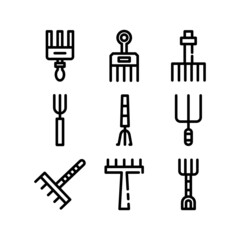 gardening fork icon or logo isolated sign symbol vector illustration - high quality black style vector icons
