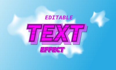 Editable purple text effect