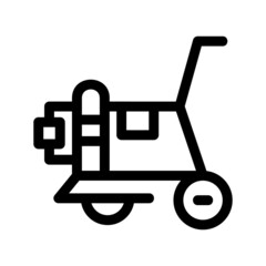 lawn mower icon or logo isolated sign symbol vector illustration - high quality black style vector icons
