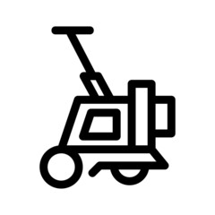 lawn mower icon or logo isolated sign symbol vector illustration - high quality black style vector icons
