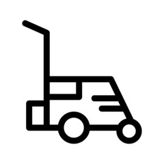 lawn mower icon or logo isolated sign symbol vector illustration - high quality black style vector icons
