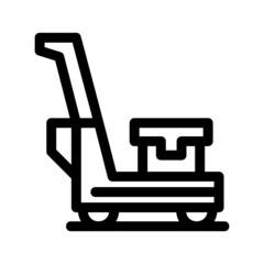 lawn mower icon or logo isolated sign symbol vector illustration - high quality black style vector icons
