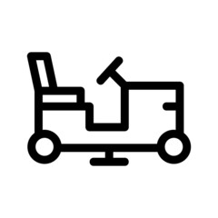 lawn mower icon or logo isolated sign symbol vector illustration - high quality black style vector icons
