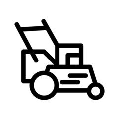 lawn mower icon or logo isolated sign symbol vector illustration - high quality black style vector icons
