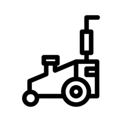 lawn mower icon or logo isolated sign symbol vector illustration - high quality black style vector icons
