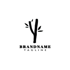 Fototapeta premium bamboo symbol logo design template icon black vector illustration