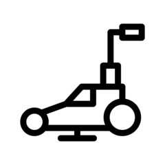 lawn mower icon or logo isolated sign symbol vector illustration - high quality black style vector icons
