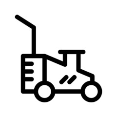 lawn mower icon or logo isolated sign symbol vector illustration - high quality black style vector icons
