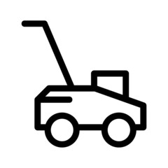 lawn mower icon or logo isolated sign symbol vector illustration - high quality black style vector icons

