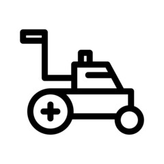 lawn mower icon or logo isolated sign symbol vector illustration - high quality black style vector icons
