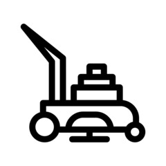lawn mower icon or logo isolated sign symbol vector illustration - high quality black style vector icons
