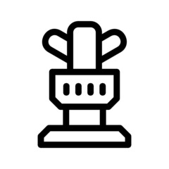 plant pot icon or logo isolated sign symbol vector illustration - high quality black style vector icons
