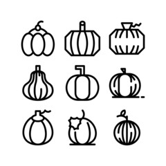 pumpkin icon or logo isolated sign symbol vector illustration - high quality black style vector icons
