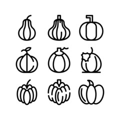 pumpkin icon or logo isolated sign symbol vector illustration - high quality black style vector icons
