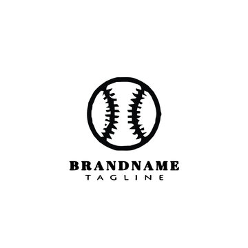 baseball ball logo design template icon vector illustration