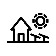 solar panel icon or logo isolated sign symbol vector illustration - high quality black style vector icons
