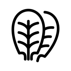 spinach icon or logo isolated sign symbol vector illustration - high quality black style vector icons
