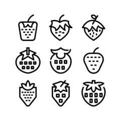 Fototapeta premium strawberry icon or logo isolated sign symbol vector illustration - high quality black style vector icons 