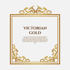 Vintage flourish ornament frame. - Vector.