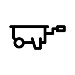 wheelbarrow icon or logo isolated sign symbol vector illustration - high quality black style vector icons
