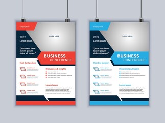 Creative business flyer template. Modern flyer vector design. Corporate business flyer. 2 page flyer design