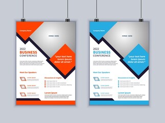 Creative business flyer template. Modern flyer vector design. Corporate business flyer. 2 page flyer design