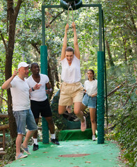 Trolls or Zip Line - this is speed descent along rope or rope stretched at an angle. High quality...