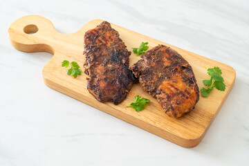 spicy grilled jamaican jerk chicken
